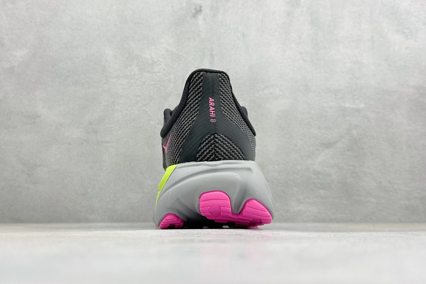 HOKA Arahi 8 Black Neon Yellow Pink Women Stability Running Shoes