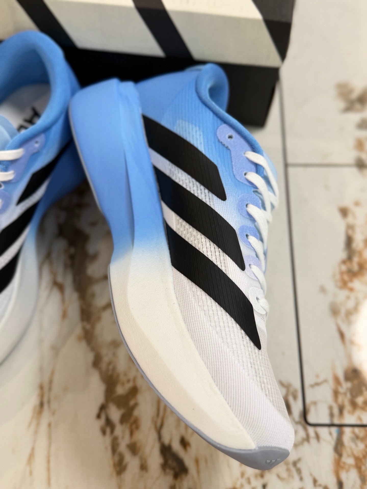 adidas Adizero Evo SL Woven "Cloud White / Blue Fusion"