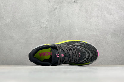 HOKA Arahi 8 Black Neon Yellow Pink Women Stability Running Shoes