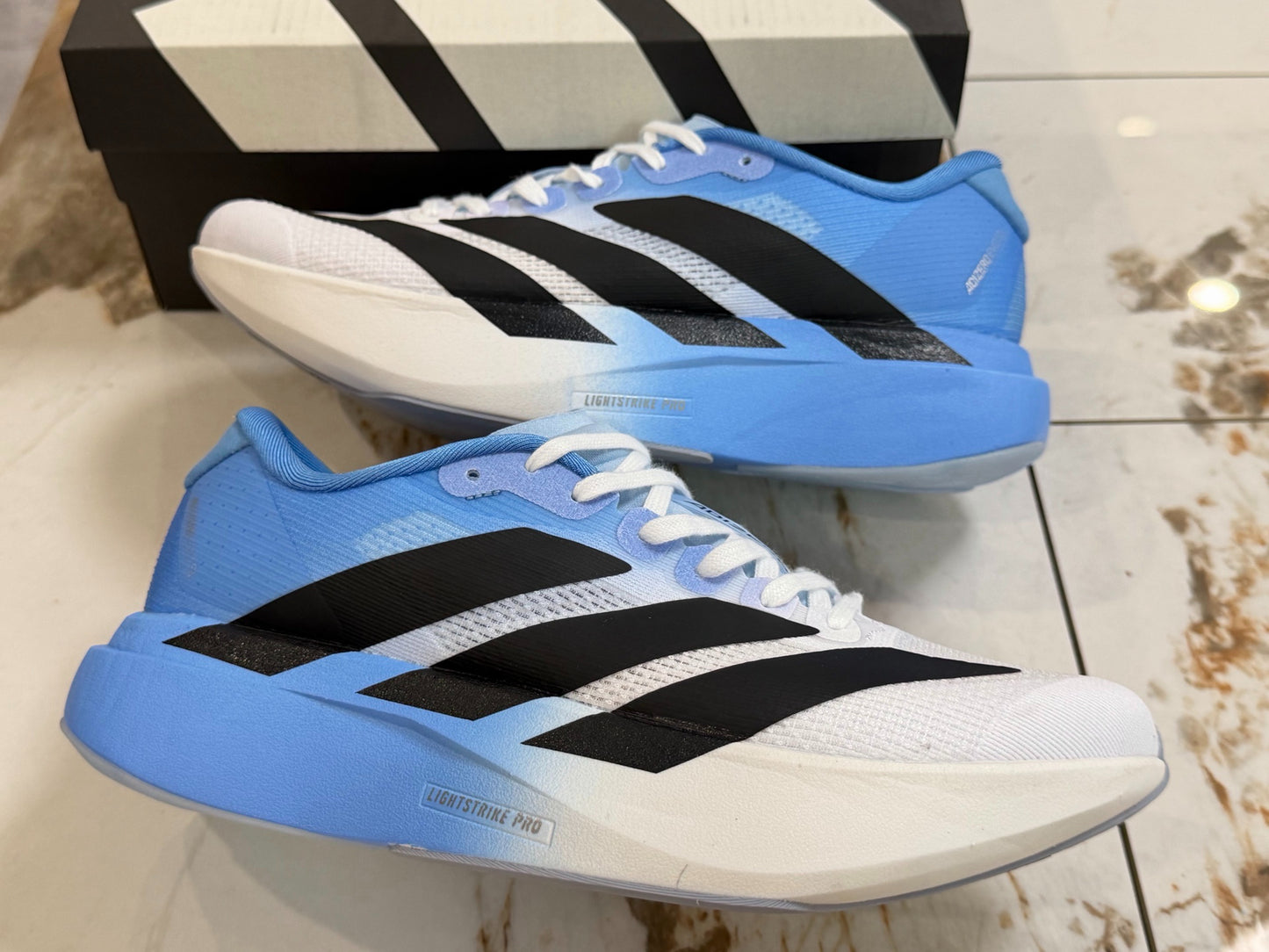adidas Adizero Evo SL Woven "Cloud White / Blue Fusion"