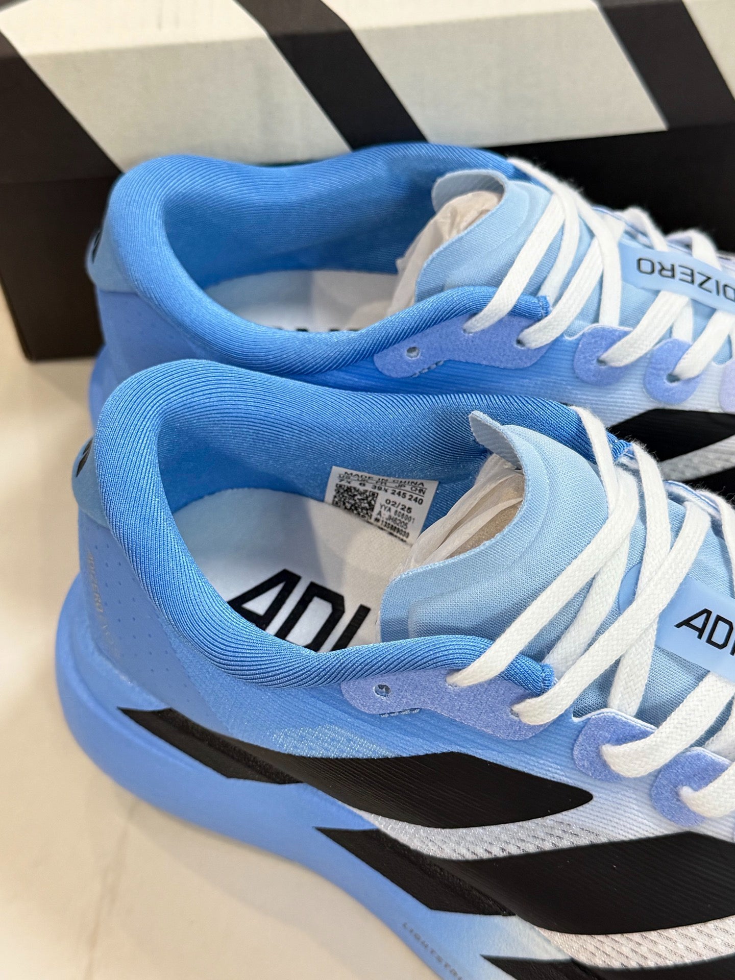 adidas Adizero Evo SL Woven "Cloud White / Blue Fusion"