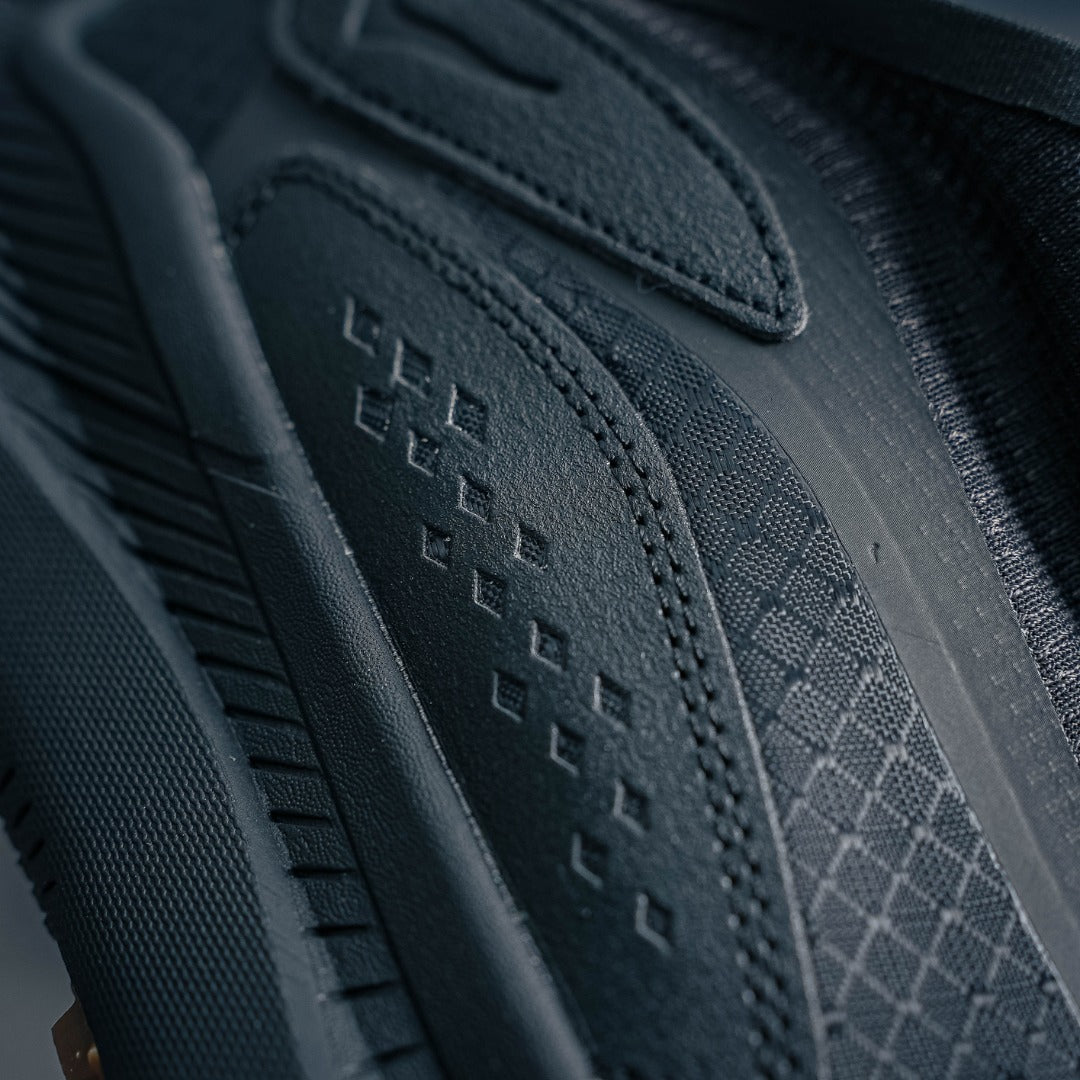HOKA "Triple Black" Zip-Up Low-Top Trail & Lifestyle Sneakers