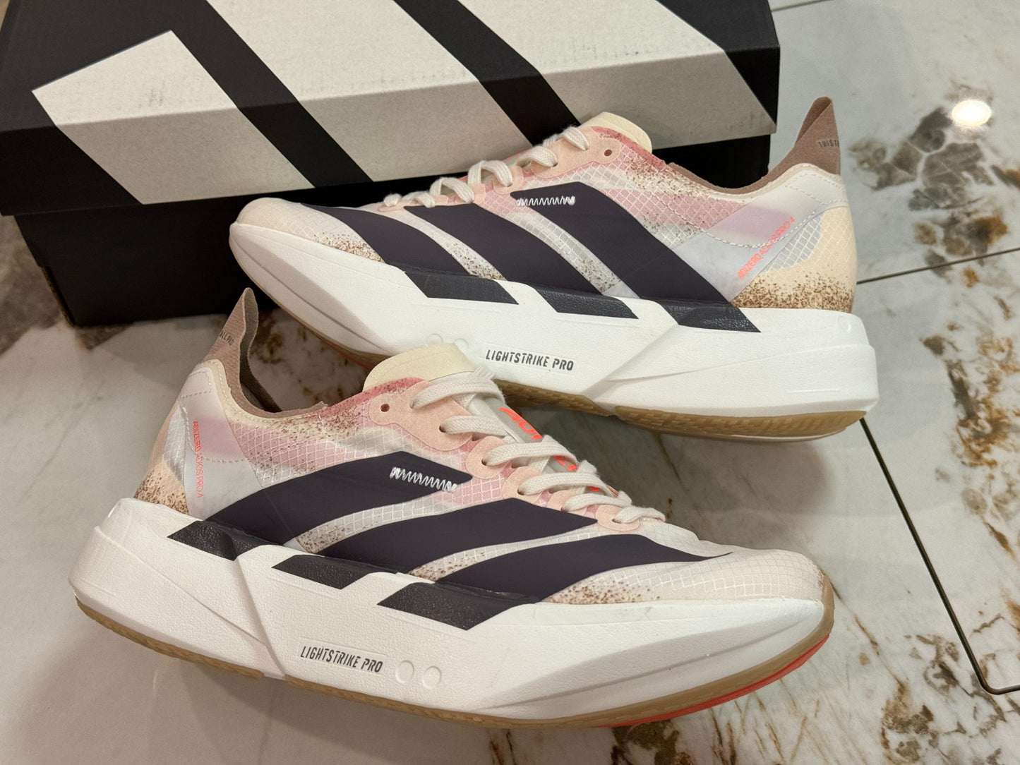 Adidas Adizero Adios Pro 4 Running Shoes (Pink/Beige Gradient)