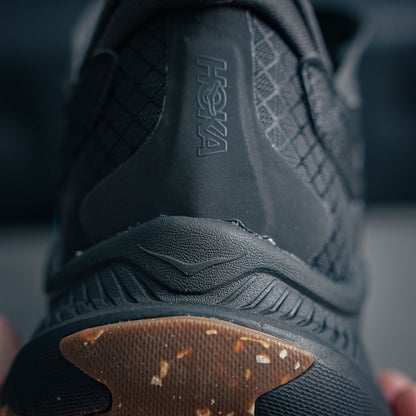 HOKA "Triple Black" Zip-Up Low-Top Trail & Lifestyle Sneakers