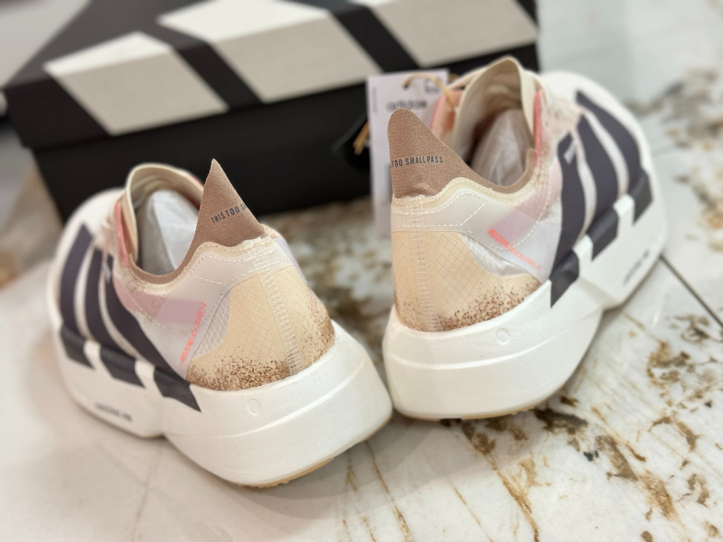 Adidas Adizero Adios Pro 4 Running Shoes (Pink/Beige Gradient)