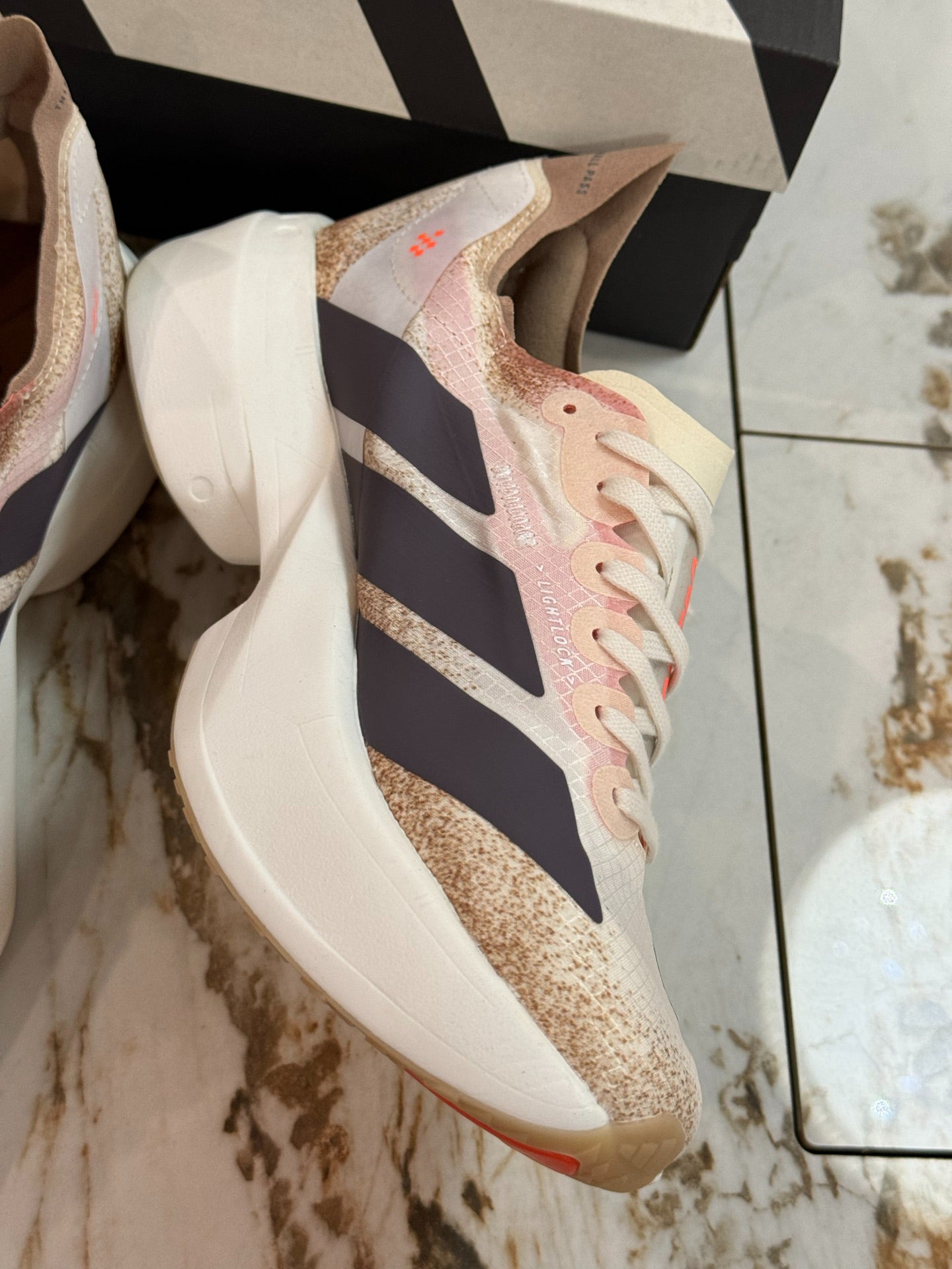 Adidas Adizero Adios Pro 4 Running Shoes (Pink/Beige Gradient)