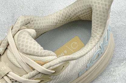 HOKA Clifton 9 Cream Running Shoes