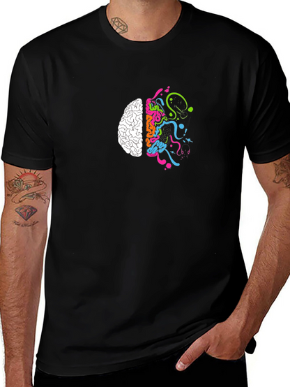 Creative Brain T-Shirt - Black Cotton Tee