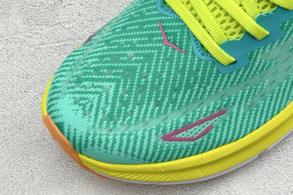 HOKA Clifton 9 Teal Multi-Color Daily Cushioned Running Trainers