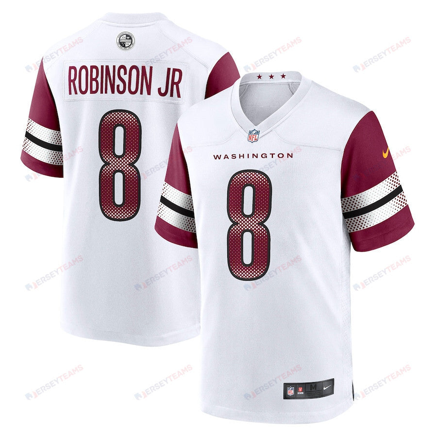 Brian Robinson Jr. 8 Washington Commanders Away Jersey - White