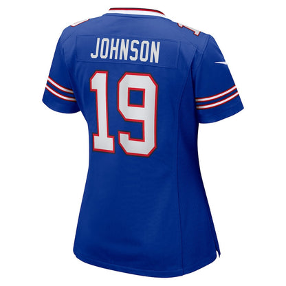 KeeSean Johnson 19 Buffalo Bills Women's Home Game Player Jersey - Royal