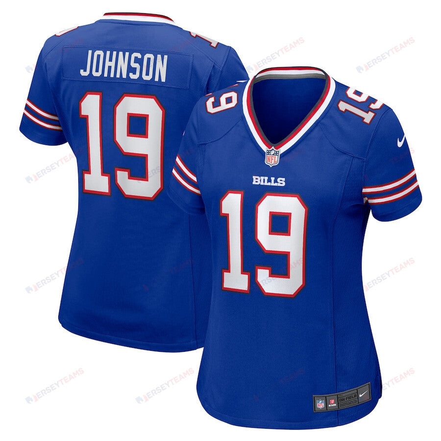 KeeSean Johnson 19 Buffalo Bills Women's Home Game Player Jersey - Royal