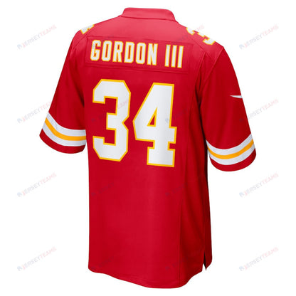 Melvin Gordon III 34 Kansas City Chiefs Home Game Player Jersey - Red