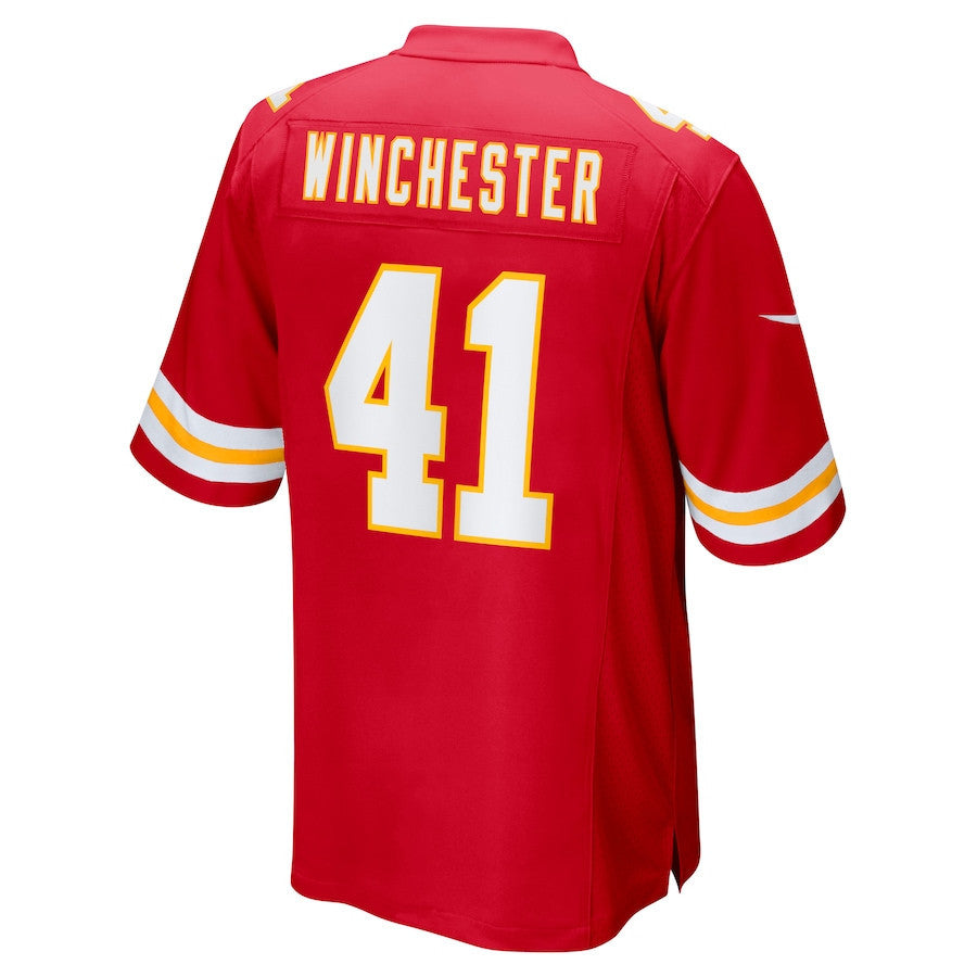 James Winchester 41 Kansas City Chiefs Game Jersey - Red