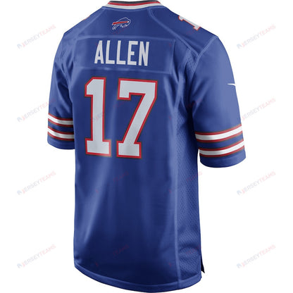 Josh Allen 17 Buffalo Bills Team Game Player Jersey - Royal