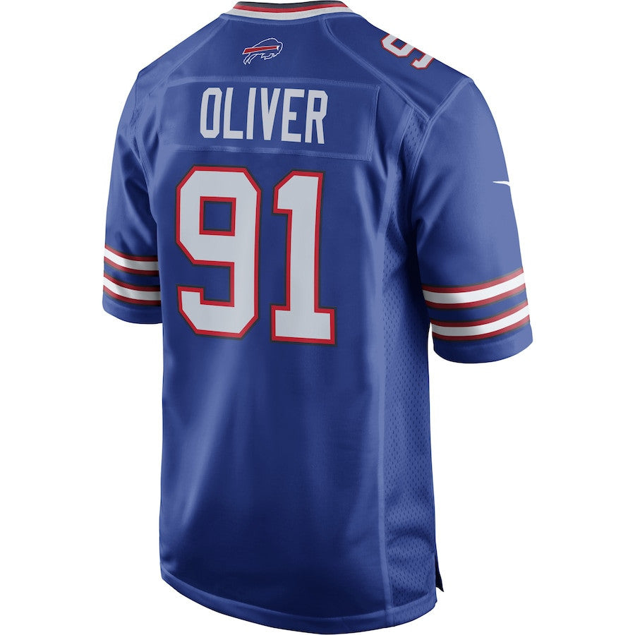 Ed Oliver 91 Buffalo Bills Team Game Player Jersey - Royal