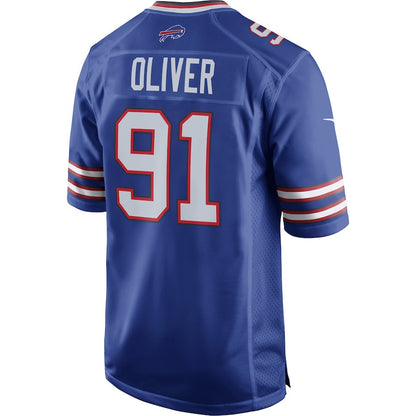 Ed Oliver 91 Buffalo Bills Team Game Player Jersey - Royal