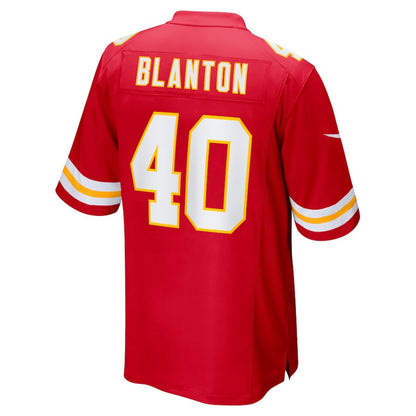 Kendall Blanton 40 Kansas City Chiefs Home Game Player Jersey - Red