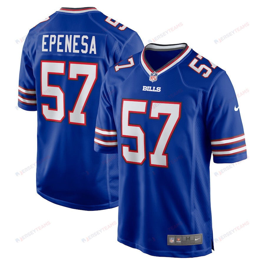 A.J. Epenesa 57 Buffalo Bills Game Player Jersey - Royal