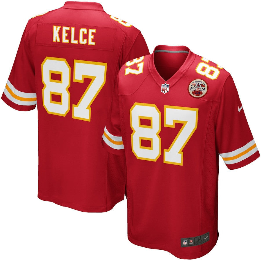 Travis Kelce 87 Kansas City Chiefs Team Game Jersey - Red
