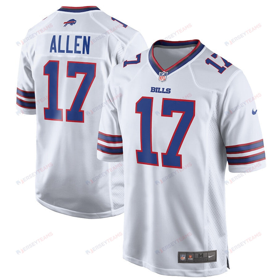 Josh Allen 17 Buffalo Bills Game Player Jersey - White
