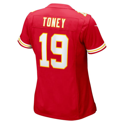 Kadarius Toney 19 Kansas City Chiefs Women's Game Player Jersey - Red