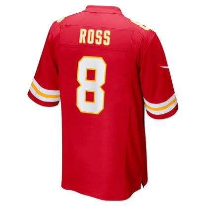 Justyn Ross 8 Kansas City Chiefs Home Game Player Jersey - Red
