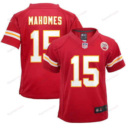 Patrick Mahomes 15 Kansas City Chiefs Youth Game Jersey - Red