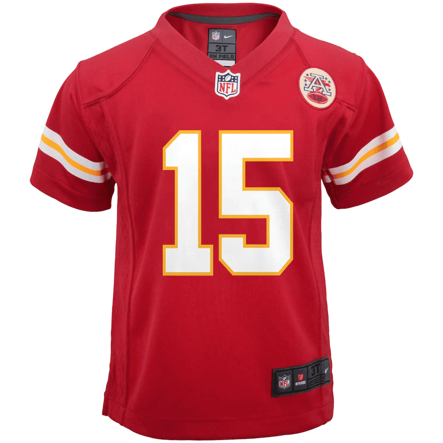 Patrick Mahomes 15 Kansas City Chiefs Youth Game Jersey - Red