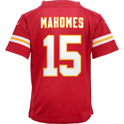 Patrick Mahomes 15 Kansas City Chiefs Youth Game Jersey - Red