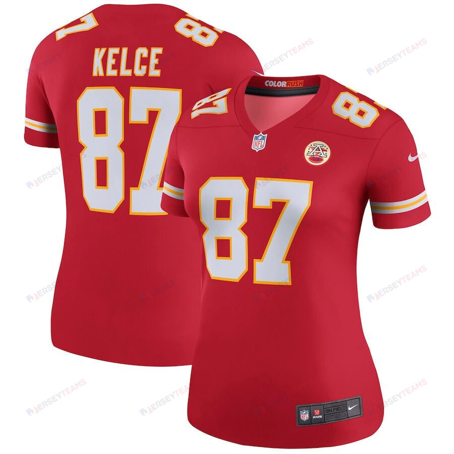 Travis Kelce 87 Kansas City Chiefs Women's Legend Jersey – Red