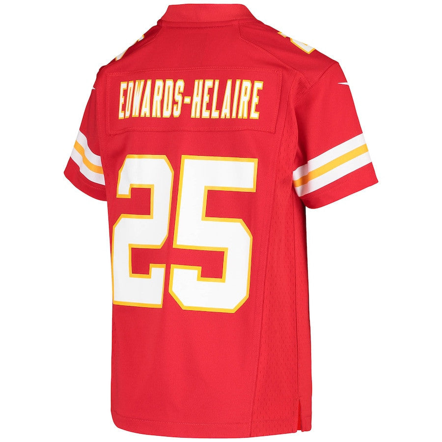 Clyde Edwards-Helaire 25 Kansas City Chiefs Youth Team Game Jersey - Red
