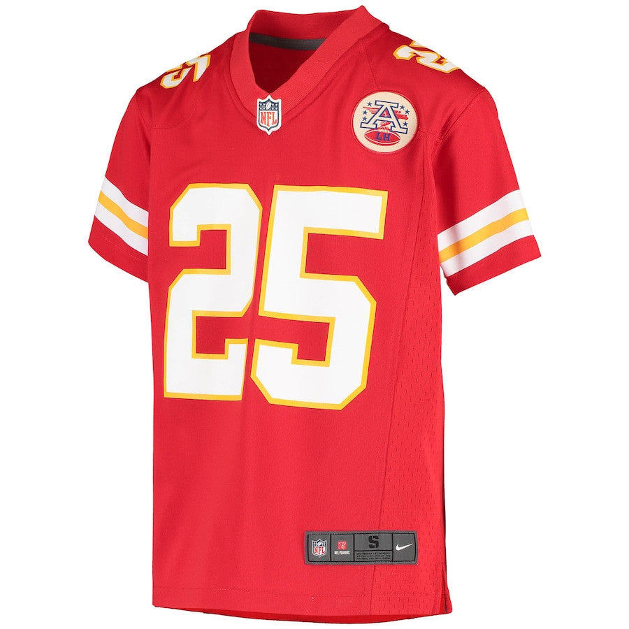 Clyde Edwards-Helaire 25 Kansas City Chiefs Youth Team Game Jersey - Red