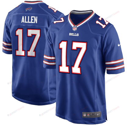Josh Allen 17 Buffalo Bills Youth Game Player Jersey - Royal