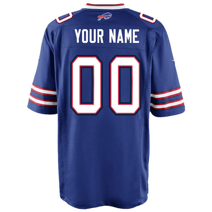 Buffalo Bills Youth Custom 00 Game Jersey - Royal