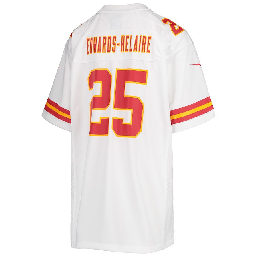 Clyde Edwards-Helaire Kansas City Chiefs Youth Game Jersey - White