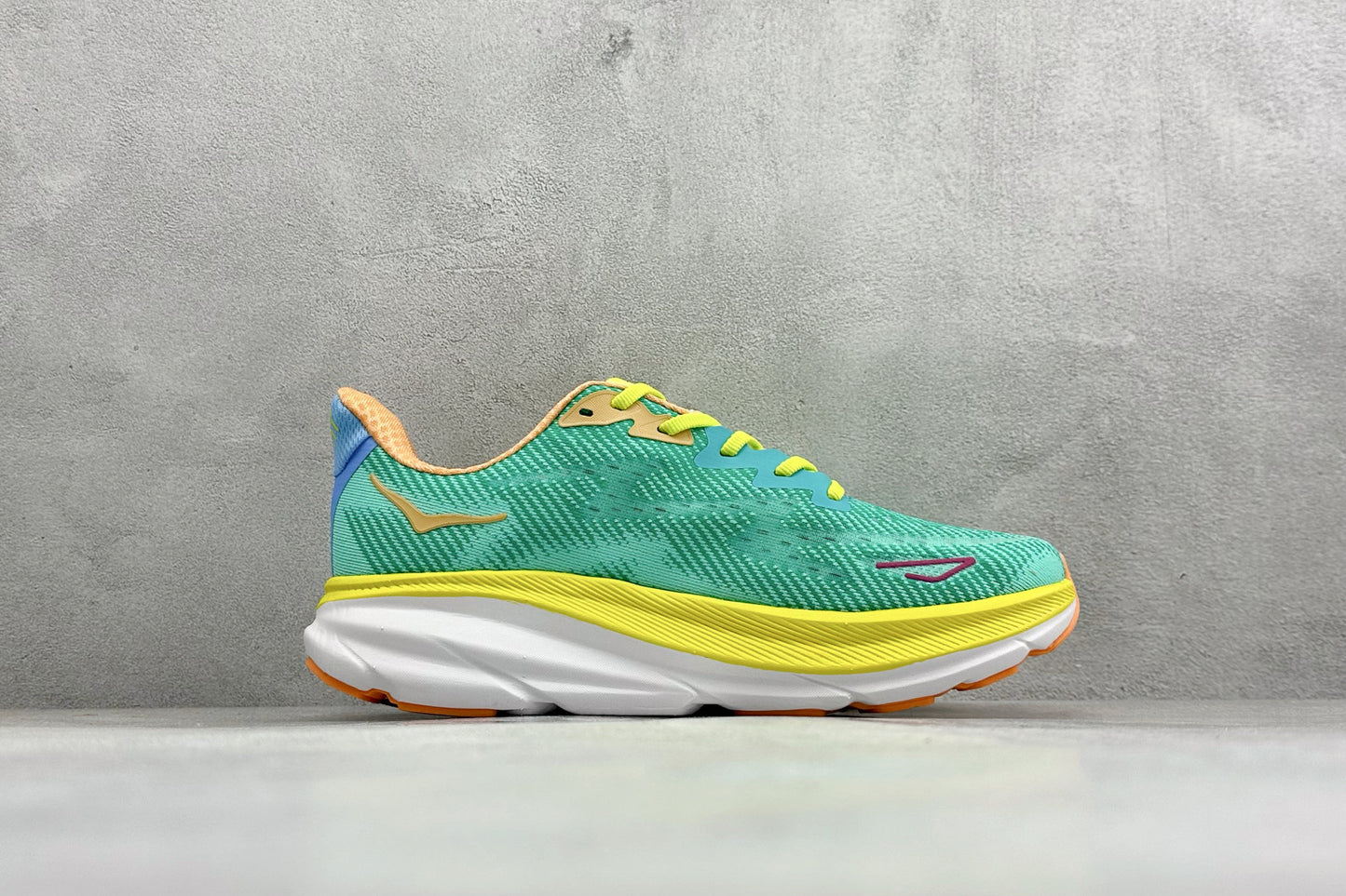 HOKA Clifton 9 Teal Multi-Color Daily Cushioned Running Trainers