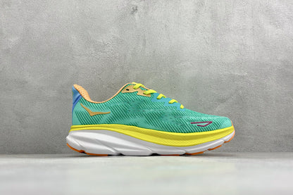 HOKA Clifton 9 Teal Multi-Color Daily Cushioned Running Trainers
