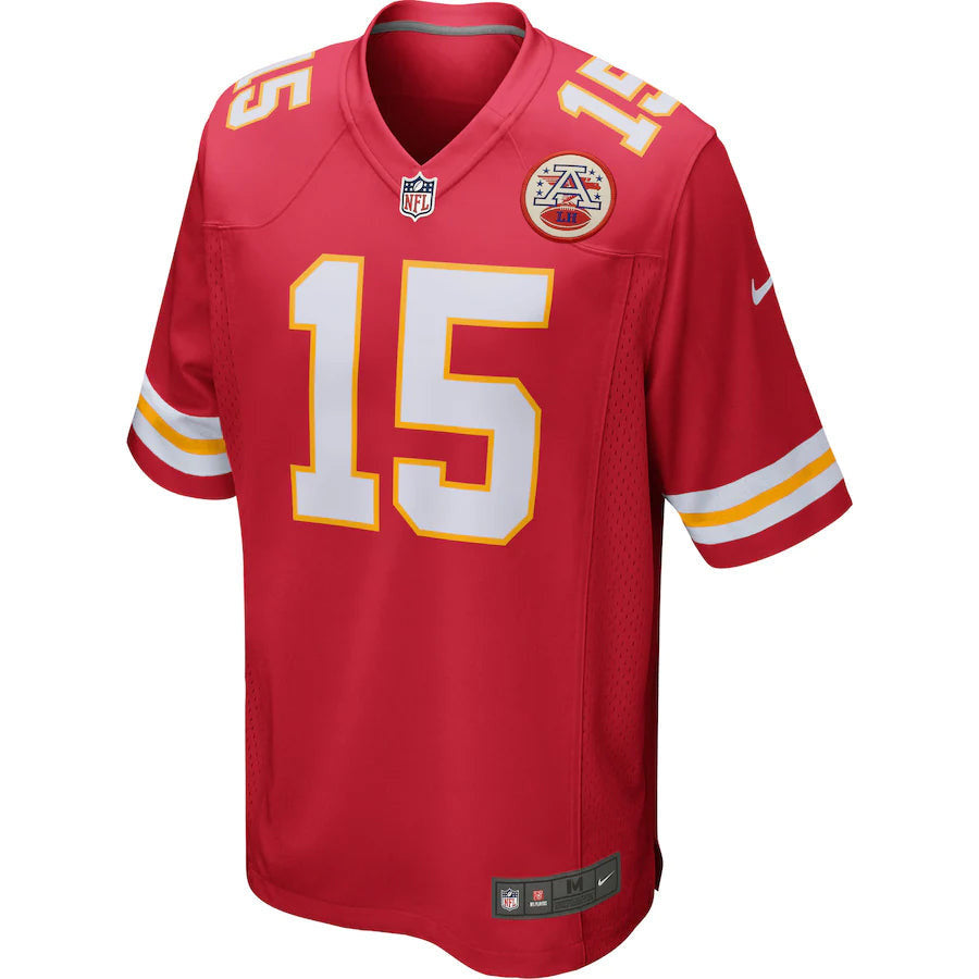 Patrick Mahomes 15 Kansas City Chiefs Youth Game Jersey - Red