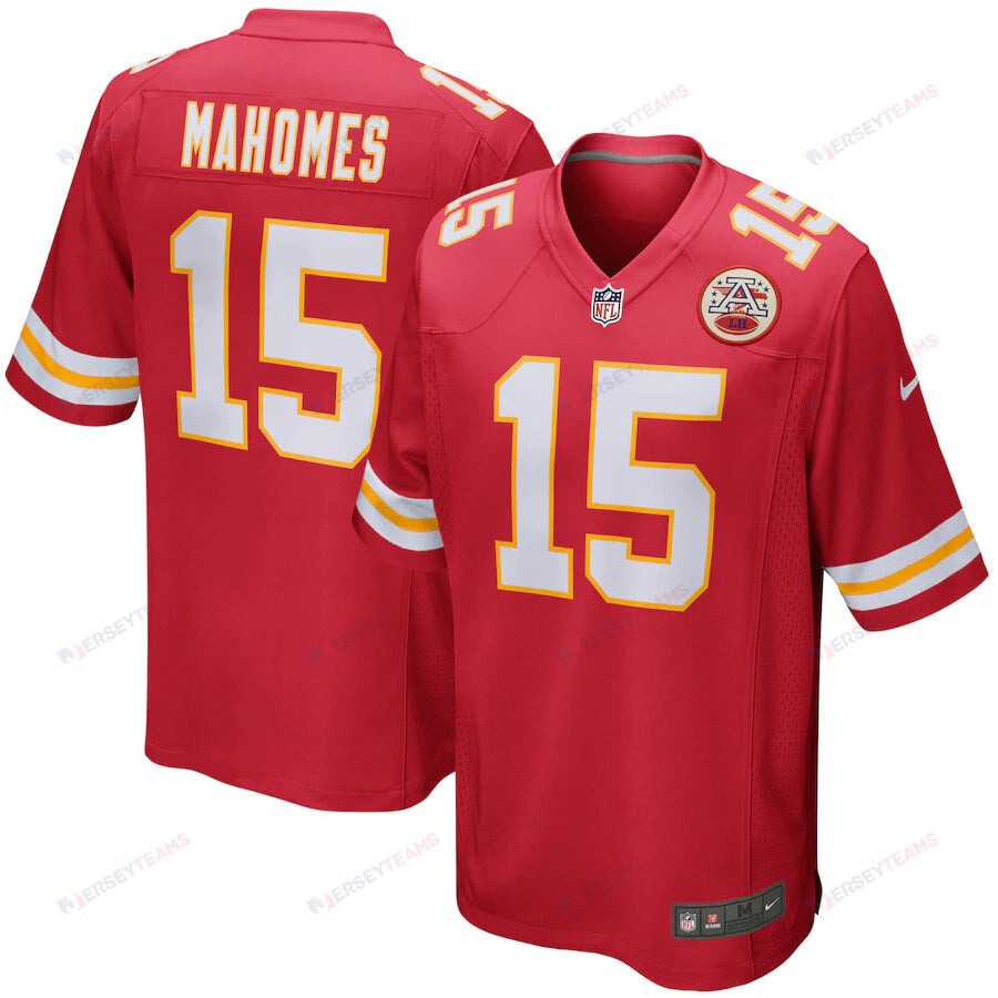Patrick Mahomes 15 Kansas City Chiefs Youth Game Jersey - Red