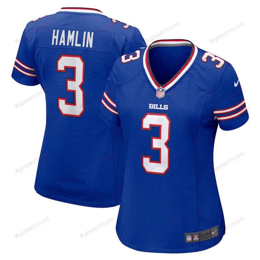 Damar Hamlin 3 Buffalo Bills Women's Game Jersey - Royal