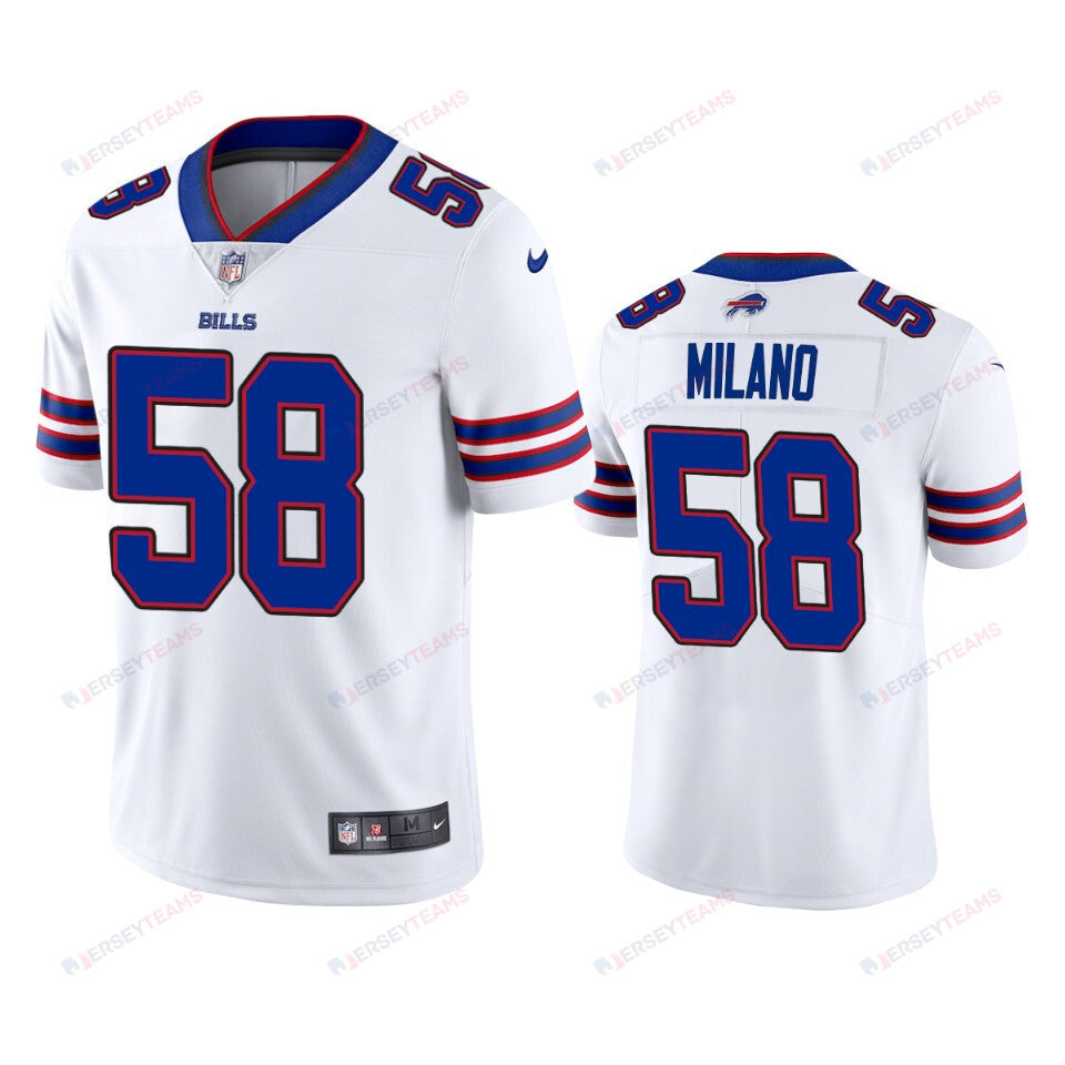 Matt Milano 58 Buffalo Bills White Vapor Limited Jersey