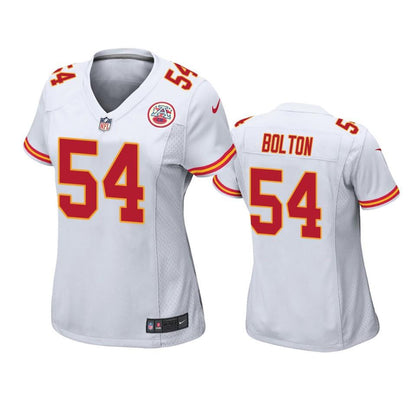 Women Kansas City Chiefs Nick Bolton 54 White Game Jersey Jersey