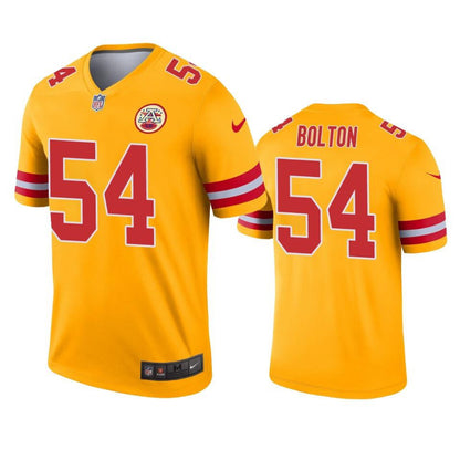 Men Kansas City Chiefs Nick Bolton 54 Gold Inverted Legend Jersey Jersey