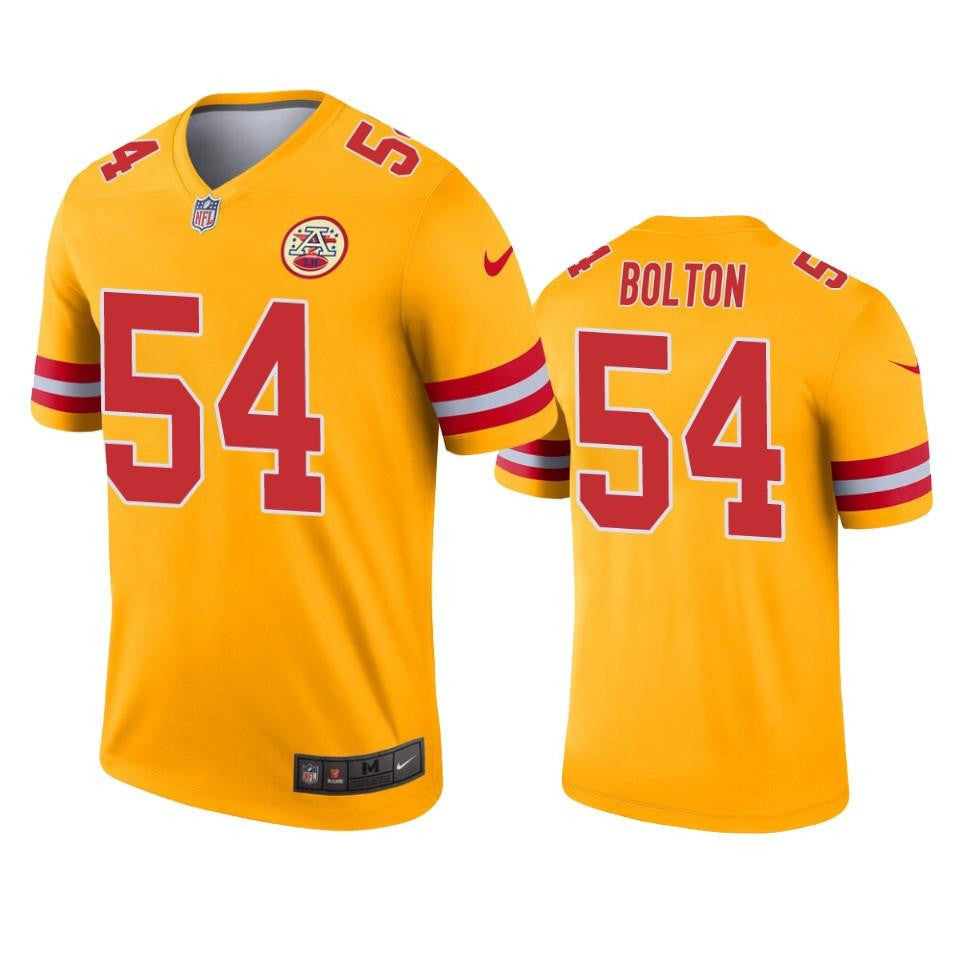 Men Kansas City Chiefs Nick Bolton 54 Gold Inverted Legend Jersey Jersey
