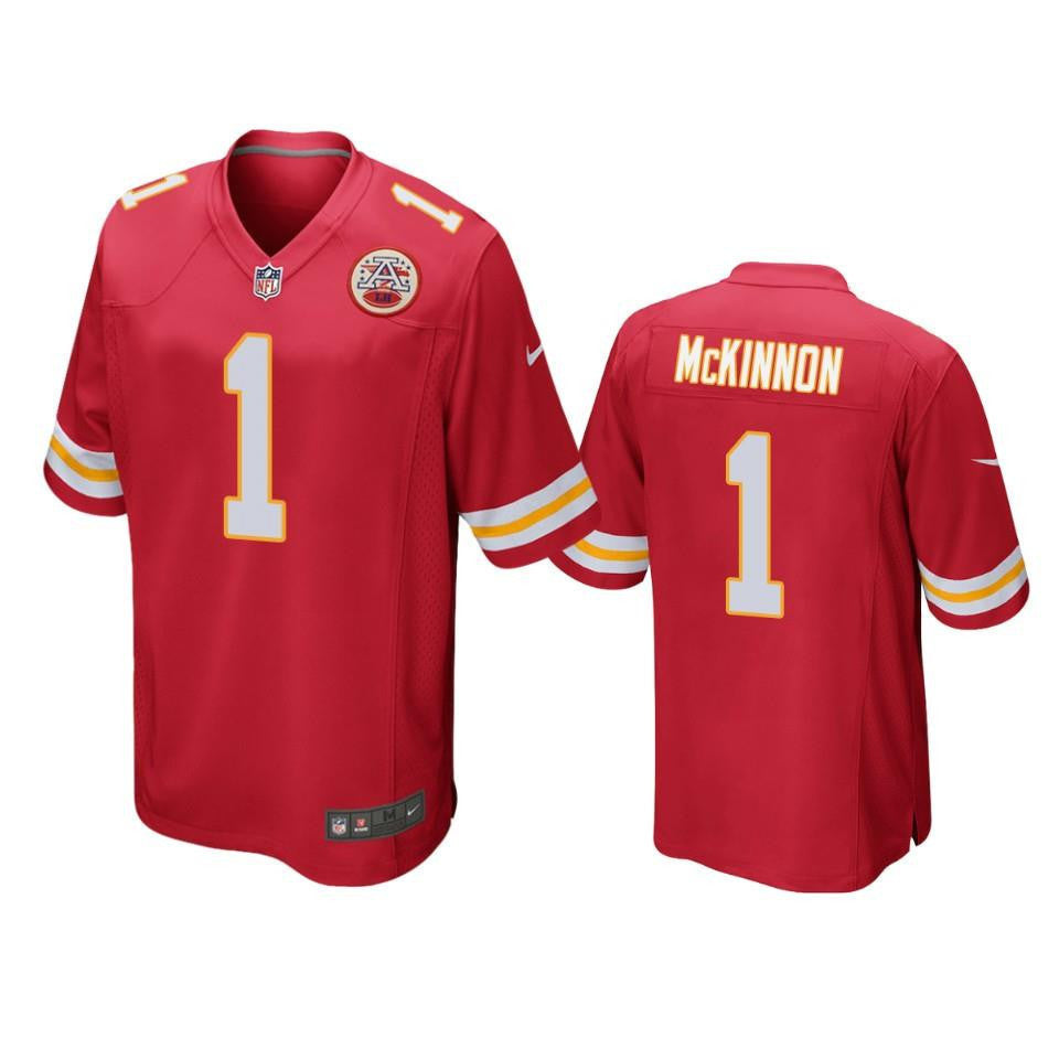 Men Kansas City Chiefs Jerick McKinnon 1 Red Game Jersey Jersey