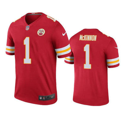 Men Kansas City Chiefs Jerick McKinnon 1 Red Color Rush Legend Jersey Jersey