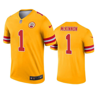 Men Kansas City Chiefs Jerick McKinnon 1 Gold Inverted Legend Jersey Jersey
