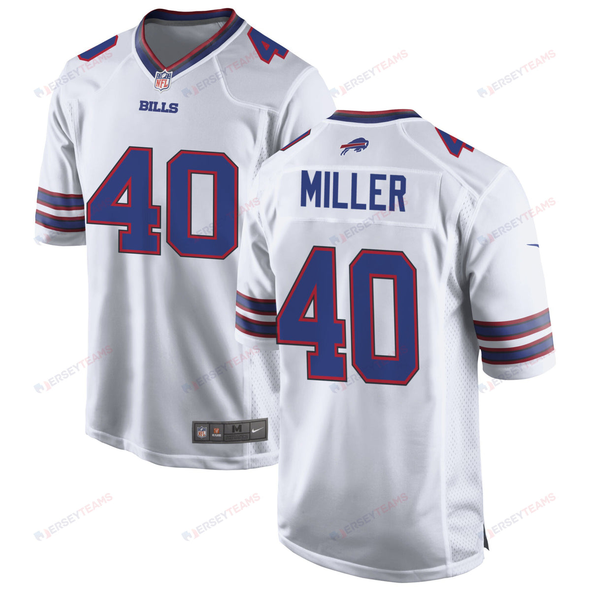 Buffalo Bills Von Miller 40 Game Jersey - White Jersey