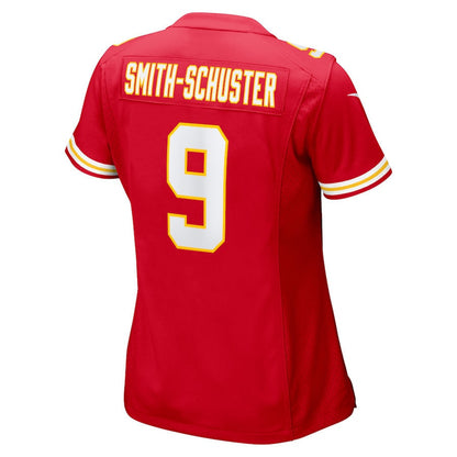 JuJu Smith-Schuster 9 Kansas City Chiefs Game Women Jersey - Red Jersey